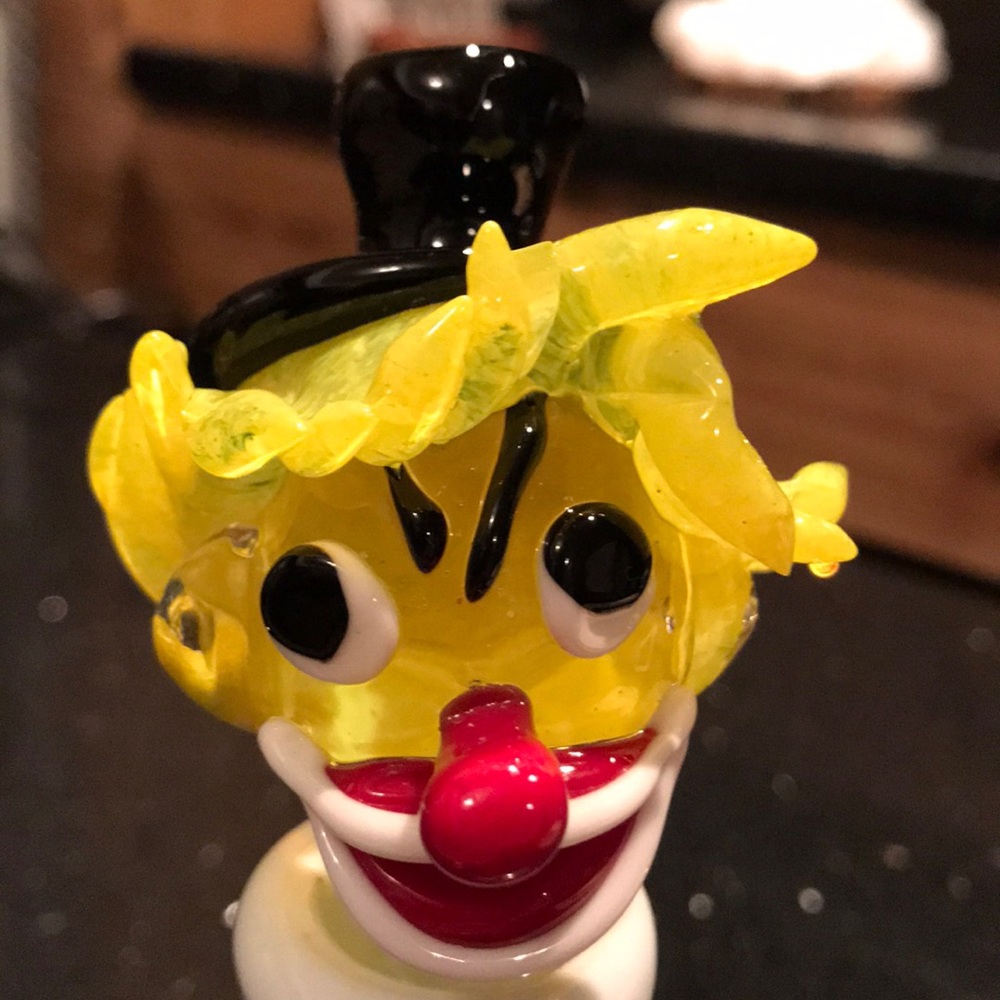 VINTAGE IRICE IMPORT BLOWN GLASS CLOWN